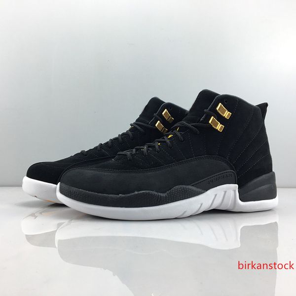 

with box 2019 mens basketball shoes sneakers 12s reverse taxi for men brand designer sports shoes black 130690-017 size us7-13