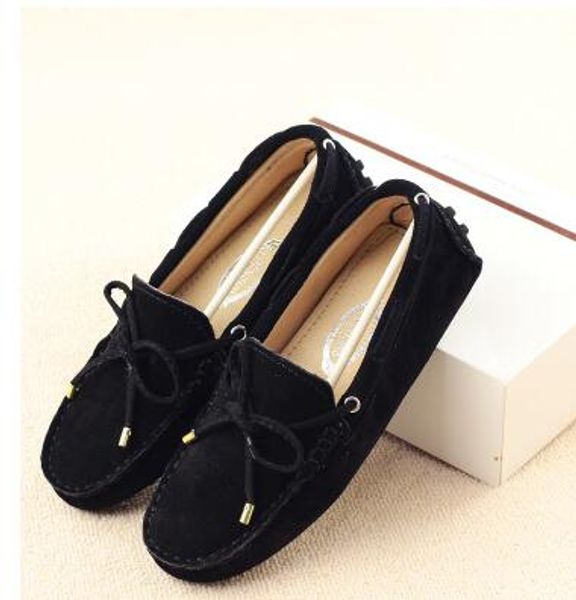 

new women's casual genuine leather shoes fashion women flat shoe colors casual loafers women shoe flats moccasins lady driving shoes, Black