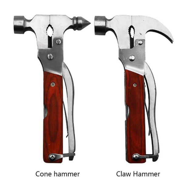

woodworking outdoor tools multi-functional tool emergency safety hammer car life-saving escape hammer cone claw