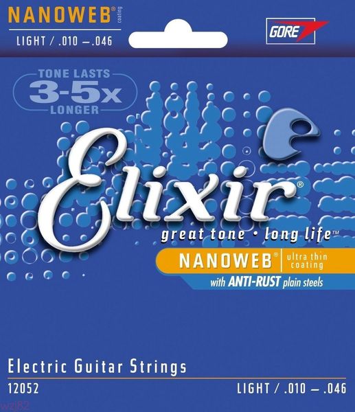 

1 комплек elixir 12052 гиаѬа nanoweb никелиѬованна Ѭђн дл лекѬогиаѬ 010-0.46