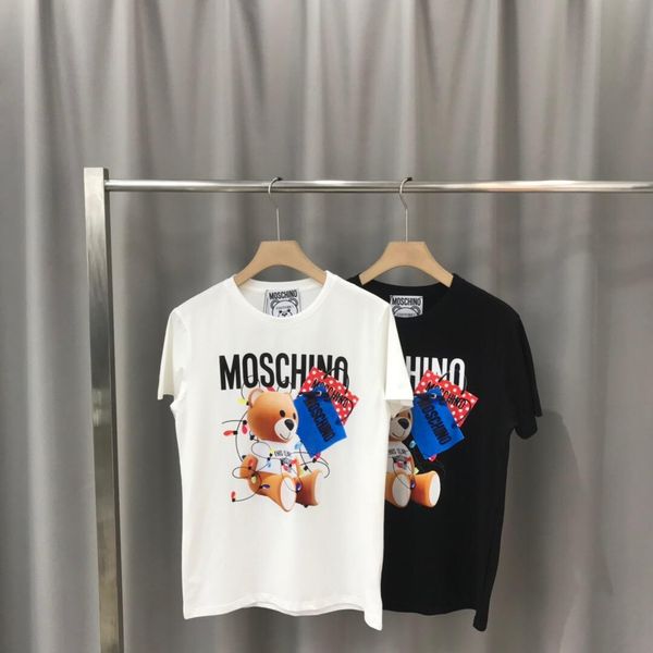 

2020ss spring and summer new high grade cotton printing short sleeve round neck panel t-shirt size: m--xl-xxl-xxxl color: black white qq31