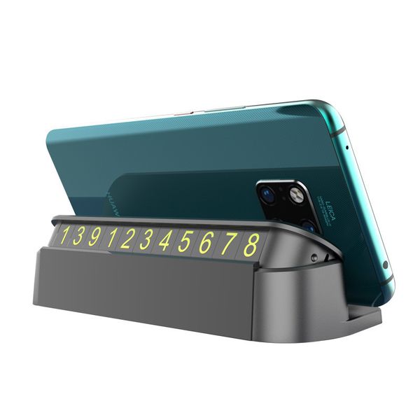 

automobile use hide type parking card noctilucent temporary parking number plate more function mobile phone bracket vehicle