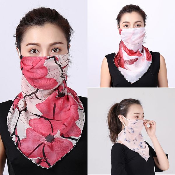 

xf1an anmeilu bicycle cycling mask breathable bike half bike mask bandana ice cool fabric sport scarf triangle riding face scarves, Black