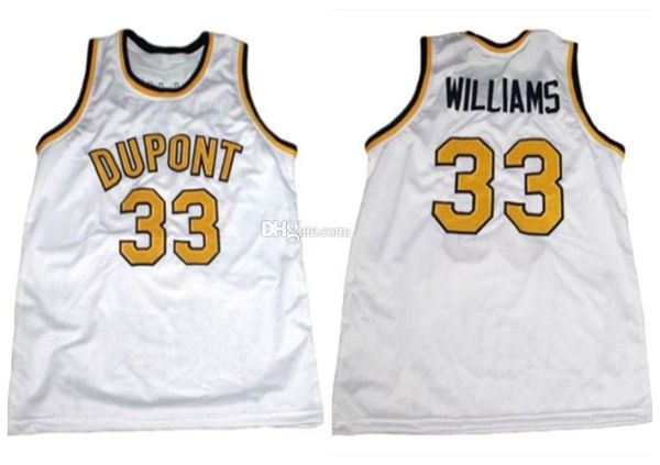 

jason williams #33 dupont high school retro basketball jersey men's stitched custom any number name jerseys, Black;red