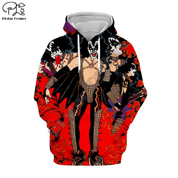 

кисс rock рулон все nite party 3d толстовка tee мужчины женщины новая мода толстовка с капюшоном с длинным рукавом пуловер стиль-7, Black
