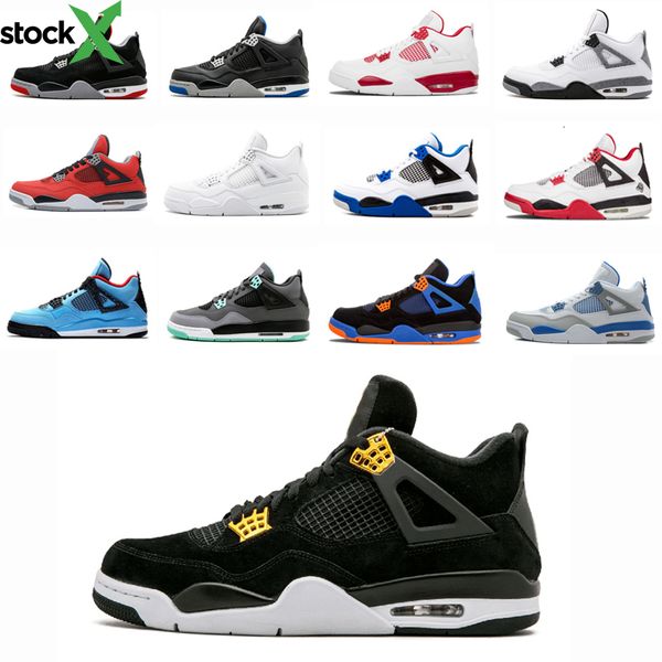 

classic 4 4s royalty men women basketball shoes sneakers bred thunder oreo black cat classic alternate motorsport white cement sports shoes