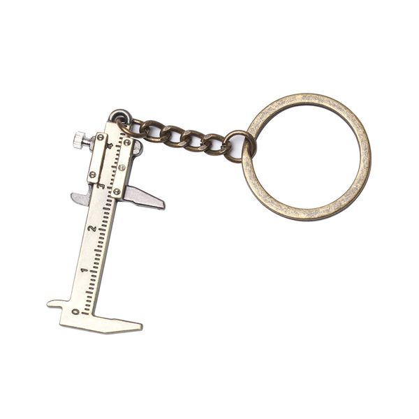 Ruler Pendant Measuring Caliper Vernier Key Ring Protractor Key Chain