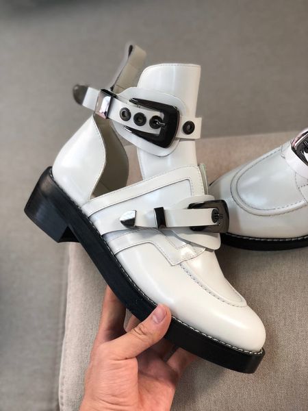 

2019 new platform booties australia designer martin boots women/men luxury plush shoes white genuine leather boots flat bottom, Black