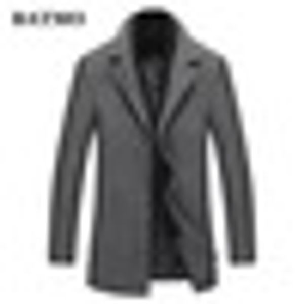 

batmo 2019 new arrival autumn&winter wool thicked casual trench coat men,men's winter jackets,plus-size m-xxxl,1225, Black