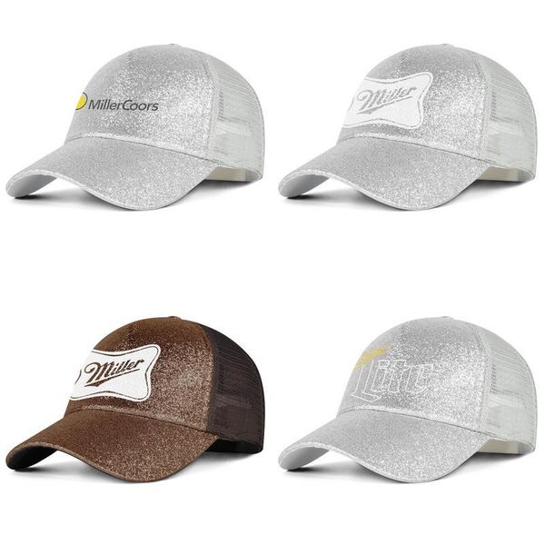 

millercoors logo mens and women pony hat cap golf blank custom baseballhats miller brewing company miller beer brands lite drink, Blue;gray