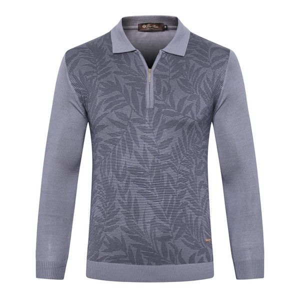 

loro pi*na sweater wool men's 2020 new fashion casual zipper embroidery warm comfortabl england straight lapel big size -5xl, White;black