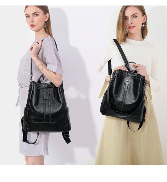 

2020 new retro backpack explosion style fashion backpack large capacity shoulder women pu