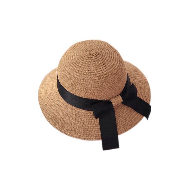 

new bowknot kids hats and girls mommy sweet hat bucket hat kids straw daughter daughter mother cap fashion hats matching and b960 ilgfi, White;black