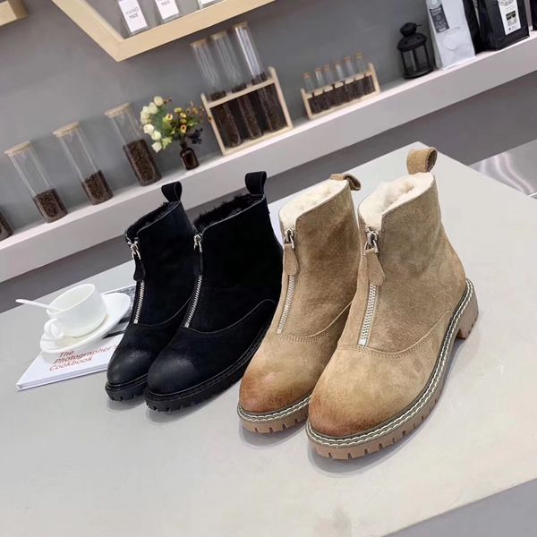 

fast delivery new luxury australian designers design snow boots for women fashion brands winter female ankle boots, Black