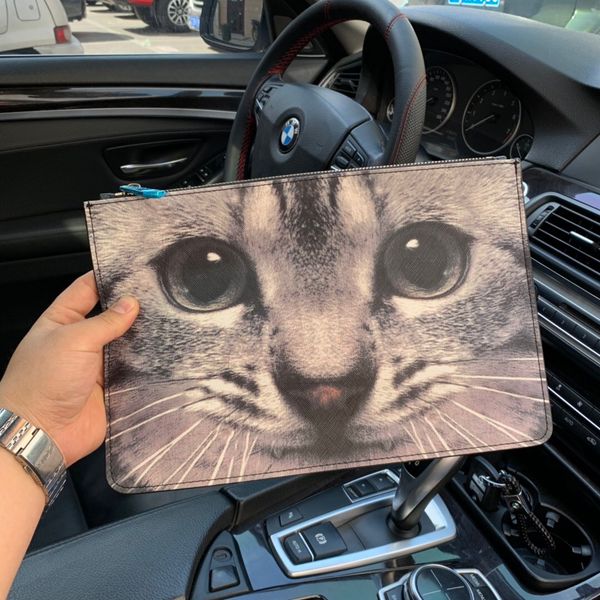 

men and women personality letters large capacity small square bag female trend designer brand cosmetic bag clutch bag