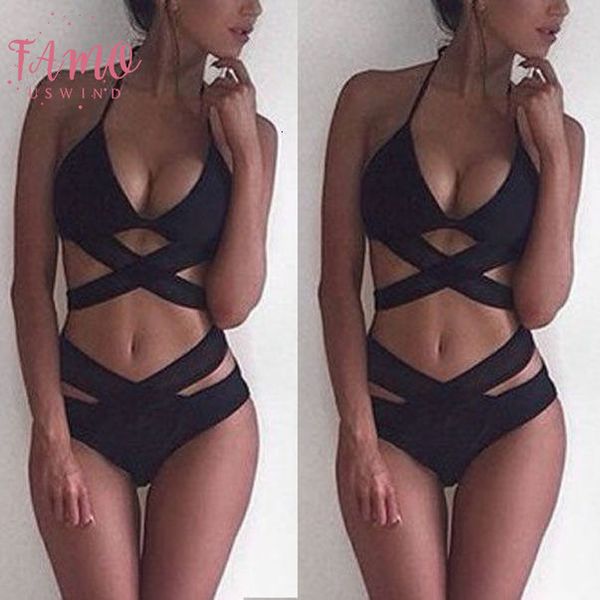 

2020 new summer women ladies push up bikini set padded bandage cross bather suit swimming suit swimsuit bikinis swimwear beachwear, White;black