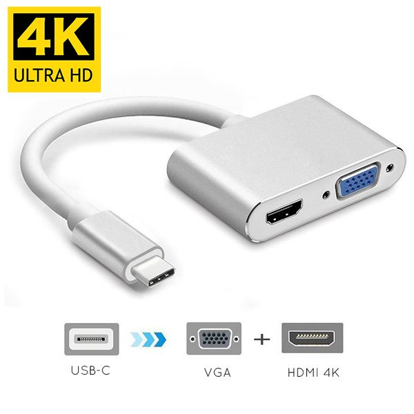 

usbc to hdmi 4k 30 hz vga adapter usb 3.1 type c usb-c to vga hdmi video converters adaptor
