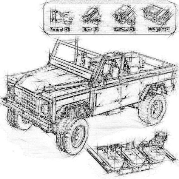 

новый 23003 technic серия moc дистанционного управления wild внедорожники модель подходит technic грузовика модель строительных блоков кирпи