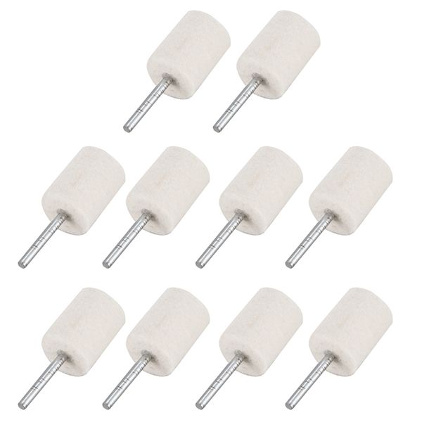 

10 pcs buffing polishing 3mm shank 20mm hard cylindrical felt bobs