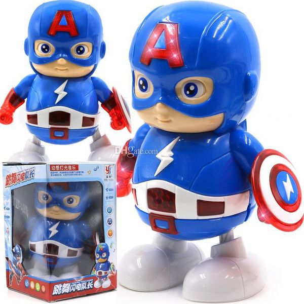 

marvel avengers endgame super heroes dance captain america with led and music mech model toys collection action figures kids toys