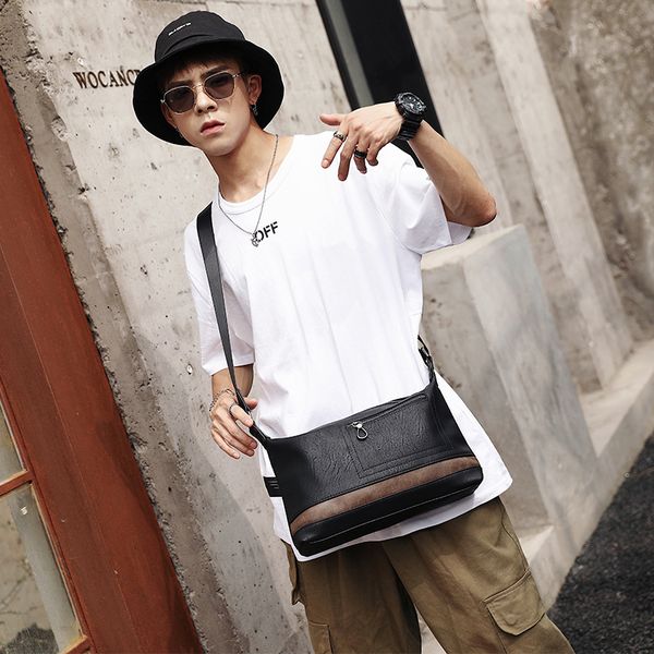 

2019 new men's bag korean version of single shoulder bag fashion trend single shoulder diagonal straddle
