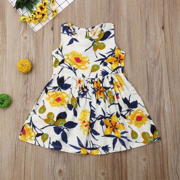 

pudcoco лето малышей baby girl flower юбка без рукавов принцессы цветочные платья мода casual один шт эпикировка brand new 1-6y, Red;yellow