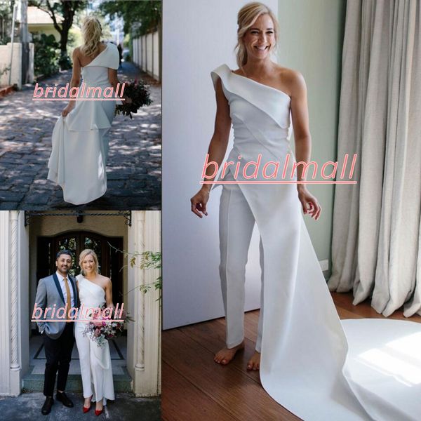 

Женские комбинезоны 2020 Beach Garden Свадебные платья поверх юбок Элегантные свадебные