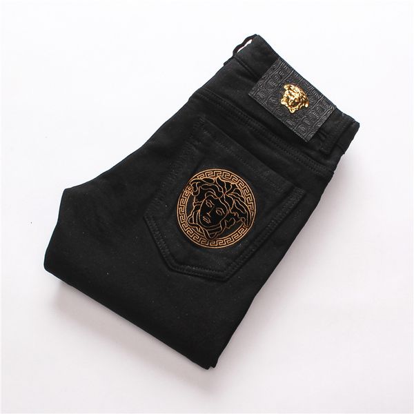 

fast shipping elegant men's wear original design men fashion jeans straight trousers slim and comfortable elastic style jeans fgh888, Blue
