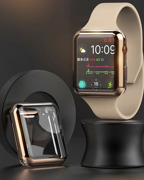 

plating case for apple watch se 6 5 4 case 44mm/40mm iwatch band 42mm 38 mm all-around protector cover bumper apple watch 3 2 1 accessories