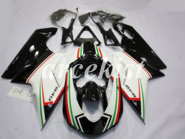 

новый abs инъекция полный комплект обтекатели, пригодный для ducati 848 evo 1098 1198 1198s 2007 2008 2009 2010 2011 2012 body набор пользов