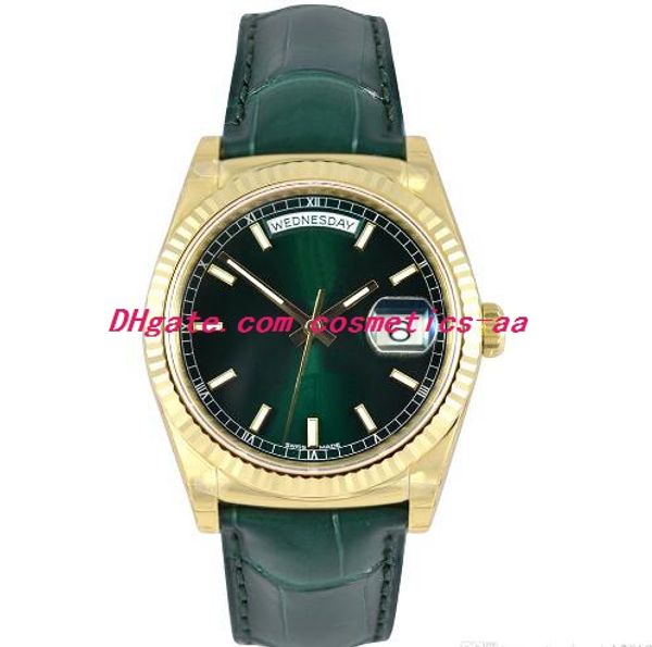 Nuovo orologio da uomo in 4 colori 118138 118139 Movimento automatico meccanico 36mm cinturino in pelle data orologi da uomo spedizione gratuita