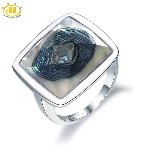 

hutang серебряное кольцо 925 ювелирные изделия для женщин, abalone shell уникальные тонкие серебряные кольца, подарок для рождества новый го, Slivery;golden