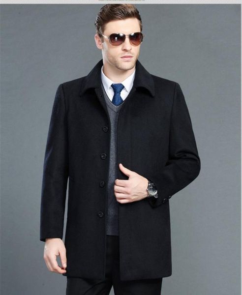 

wool blends suit design wool coat men's casual trench coat design slim fit office suit jackets casaco masculino hh135, Black