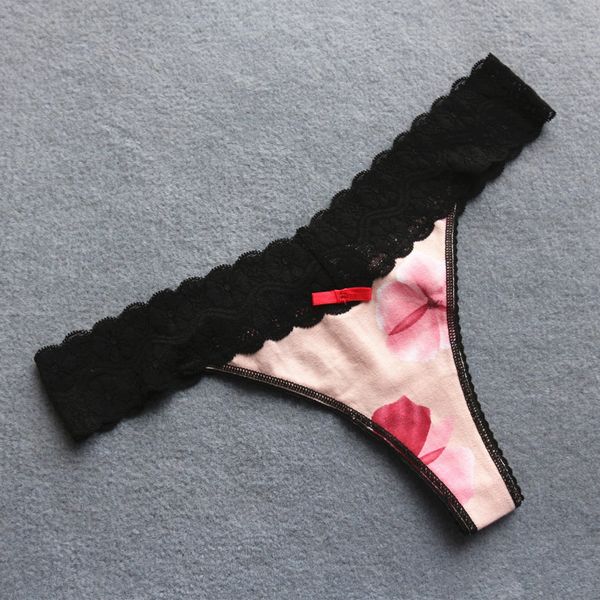 

new panties underwear women plus size bow lingerie panty thongs and g string tanga t-back seamless string, Black;white