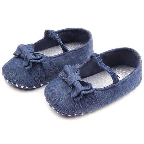 

Blue Kids Cute Bow Toddler Baby Girl Flower Elastic Prewalkers Newborn Walking Shoes Fille Drop Shipping