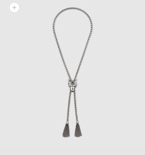 

brand have logo and original box tiger designer necklace for mens and women engagement wedding luxury jewelry couples lover gift lz0318, Black