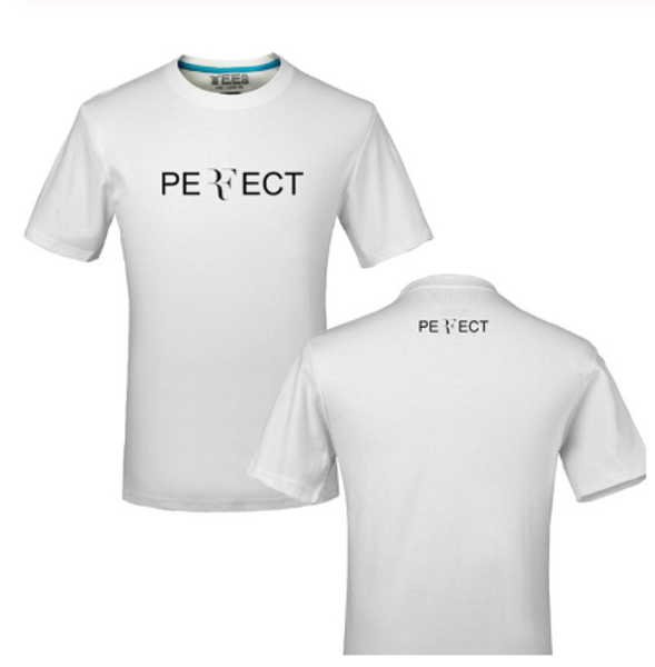 

creative design rf roger federer logo t shirt solid color cotton t shirt men's new arrival style short sleeve men t-shirt