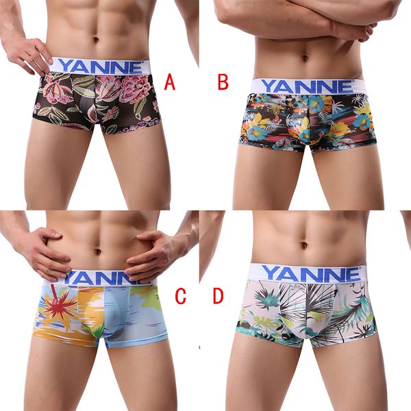 

fashion printed men's underwear men's cotton comfortable breathable underwear ropa interior de hombre#e-new36, Black;white