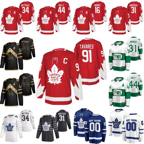 

91 john tavares toronto maple leafs 2020 alternate tavares jersey mitch marner morgan rielly auston matthews william nylander andersen, Black;red
