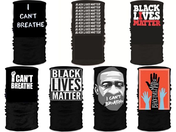 

i cant breathe1pc printing magic bandana face neck er scarf cycling headwear multifunctional scarf outdoor fishing sports acc #404, Black