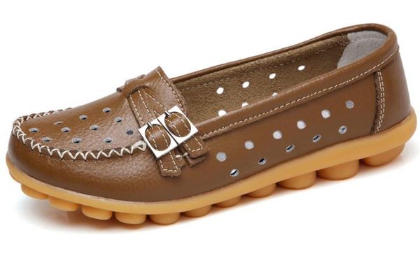 

women shoes non-slip comfortable leather flats women's casual shoes 192, Black