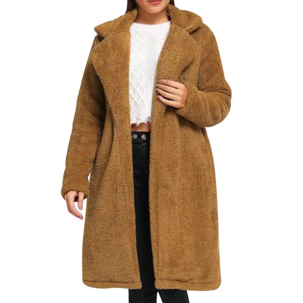 

hsu 828 big promotion fashion women casual wool coats collar warm solid loose woolen outwear coat for ladies women, Black