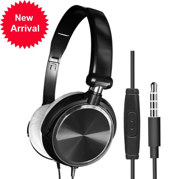 

new wired headphones with microphone over ear headsets bass hifi sound music stereo earphone for iphone xiaomi sony huawei pc