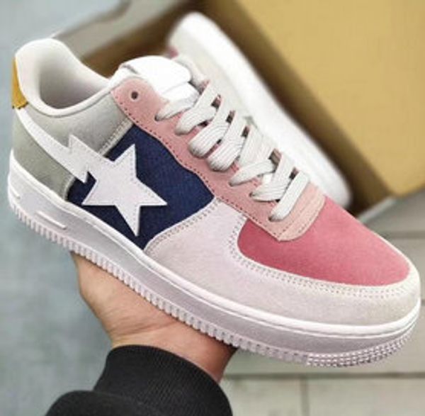 

forces footsoldier bapesta multicolor classical restoration skateboarding shoes men women red yellow blue green skateboard sneaker