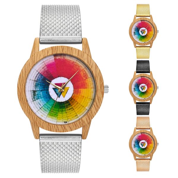 

случайные новые модные мужчины женщины кварцевые часы силиконовый ремешок сетки пояса наручные часы, Slivery;brown