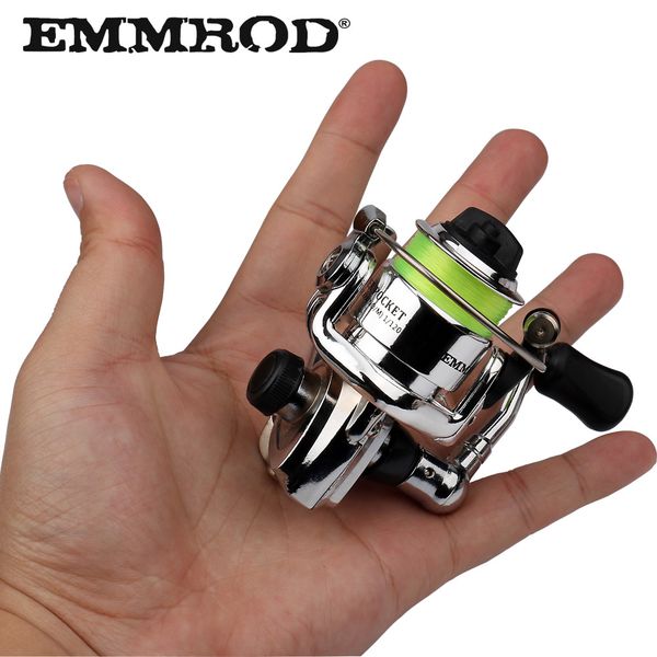 

emmrod mini100 pocket spinning fishing reel alloy fishing tackle small spinning reel 4.3:1 metal wheel pesca small reel