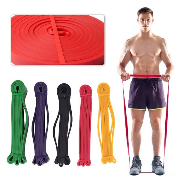 

1pc resistance band exercise elastic rubber string workout loop strength pilates fitness equipment training expander