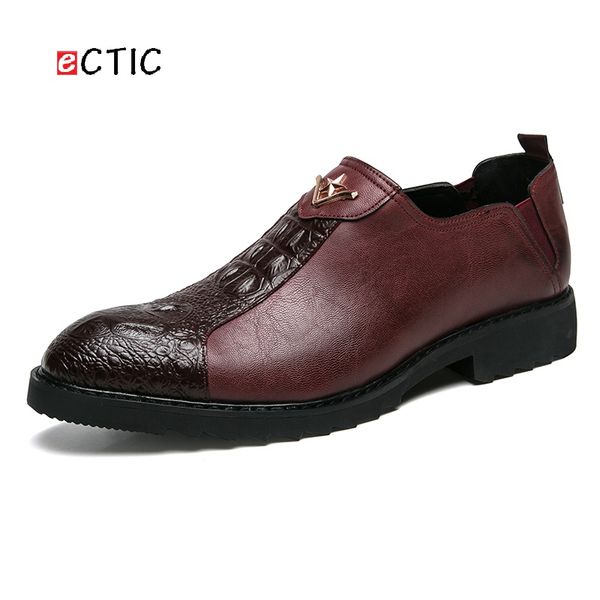 

ectic cool design crocodile elegant italian men loafer formal dress wedding shoes luxury style zapatos hombres, Black