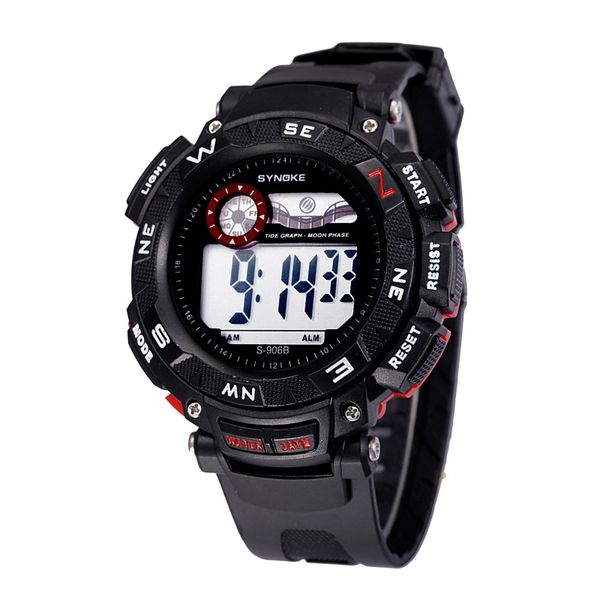 

2019 sport men watch waterproof fashion digital led quartz alarm date sports wrist watch multifunctional, Slivery;brown