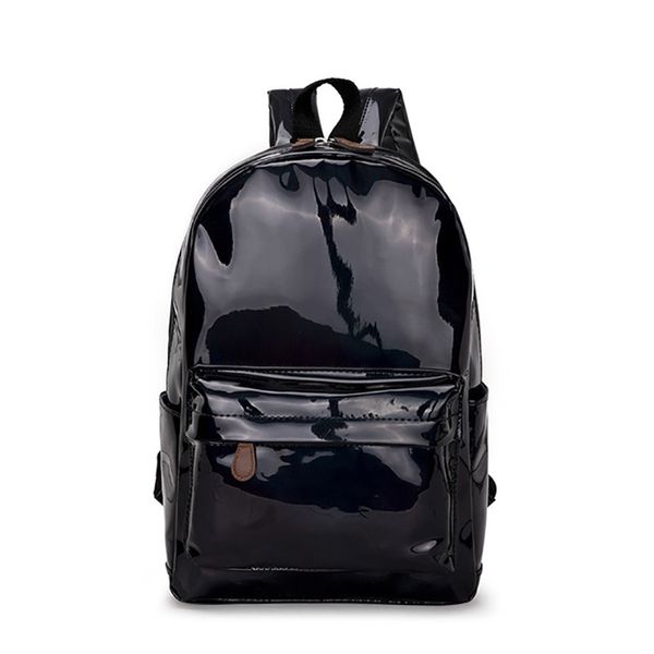 

2019 backpacks women soft laser pu leather bags for teenage girl female travel backpacks young lady fashion hologram school bag